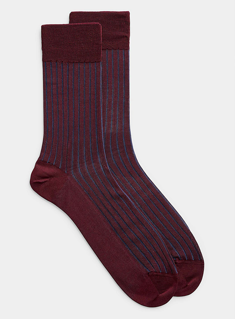 FALKE Ruby Red Shadow two-tone sock for men