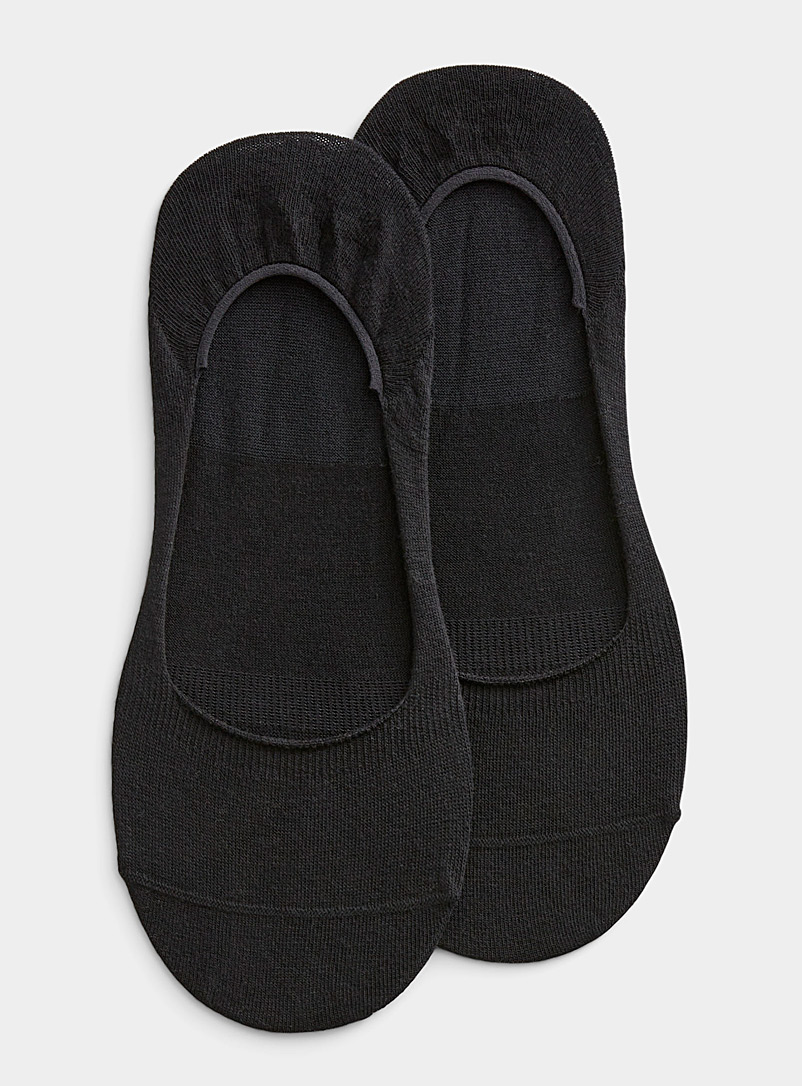 FALKE Black Solid discreet ped sock for men