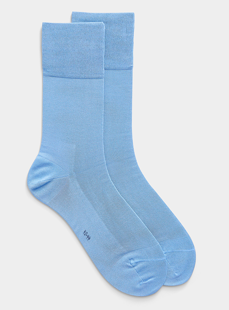 FALKE Slate Blue Tiago lisle socks for men