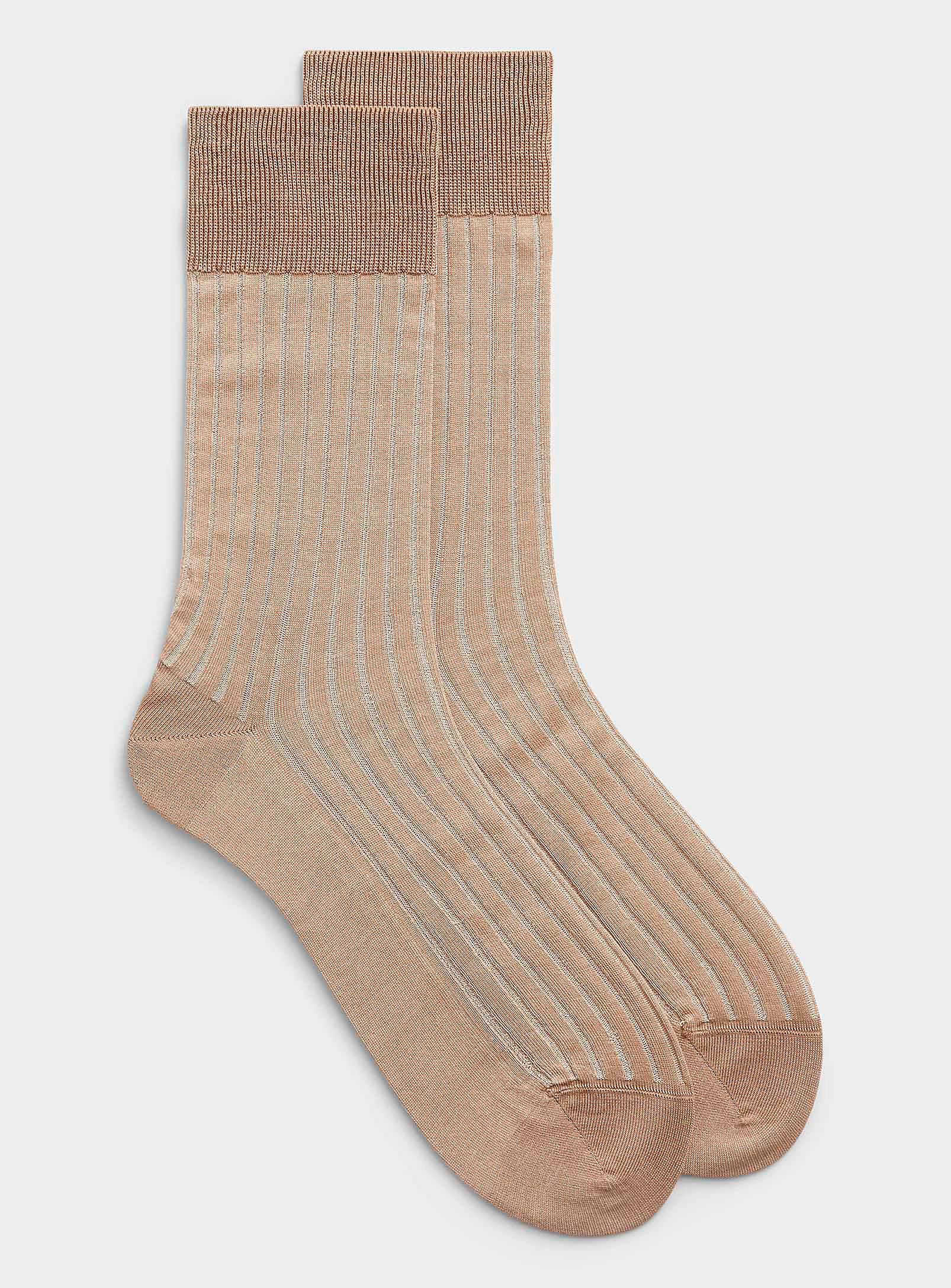 Falke Shadow Two-tone Sock In Patterned Brown