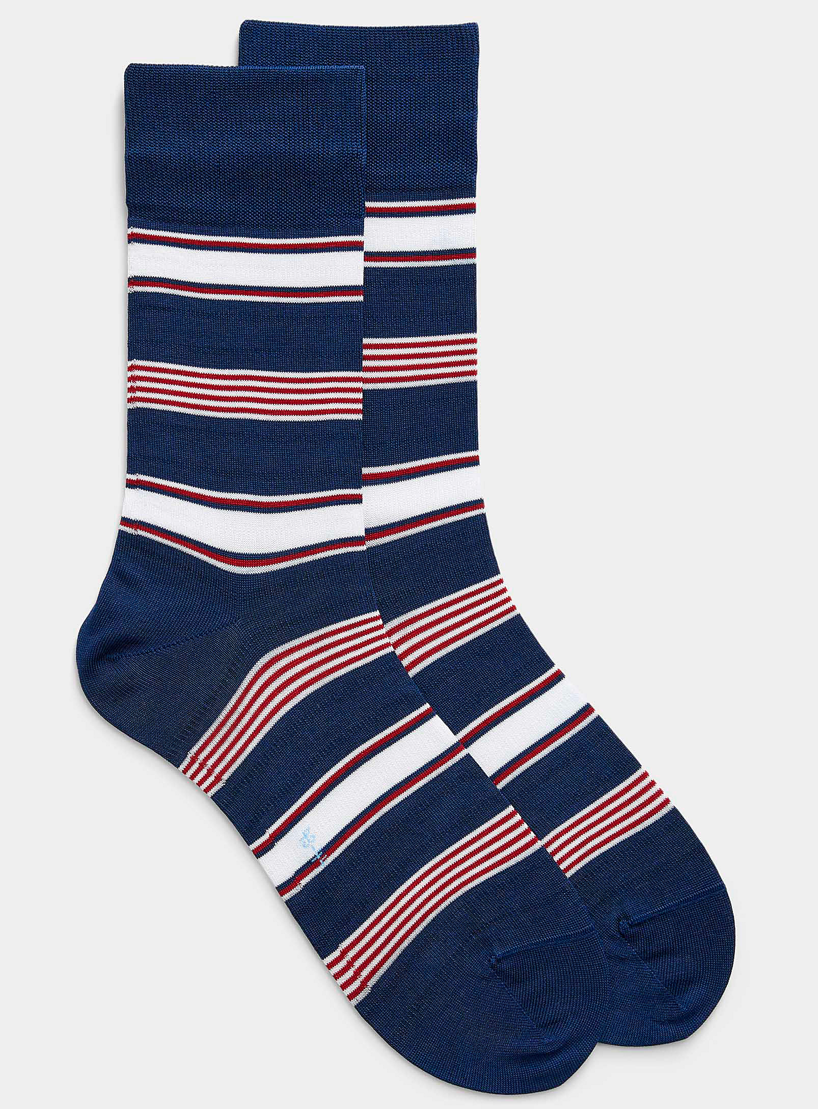 Falke Marina Stripe Sock In Blue