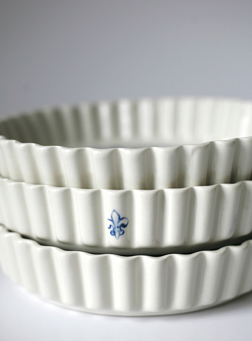 Art & Manufacture Patterned White Antique ornamental pattern pie plate