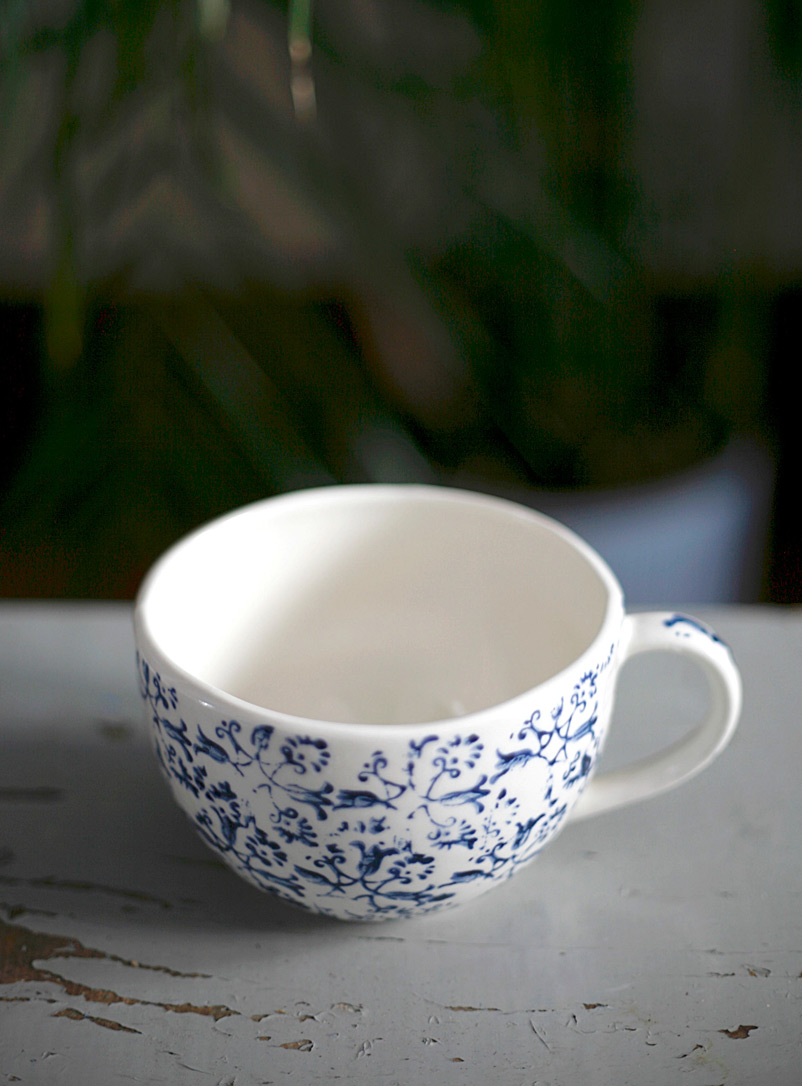 Art & Manufacture Patterned White Large floral tapestry mug