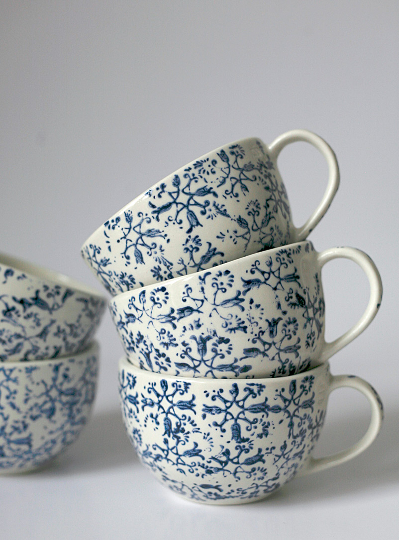 Art & Manufacture Patterned White Large floral tapestry mug