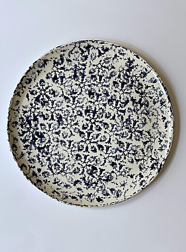 Floral tapestry porcelain serving tray