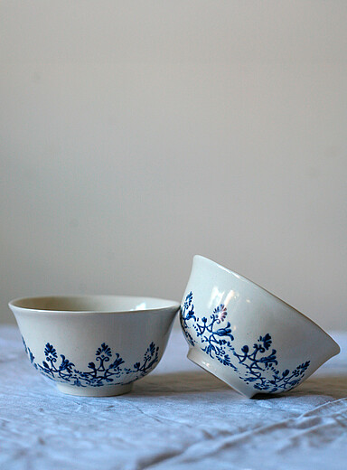 Les bols &agrave; riz tapisserie florale Ensemble de 2