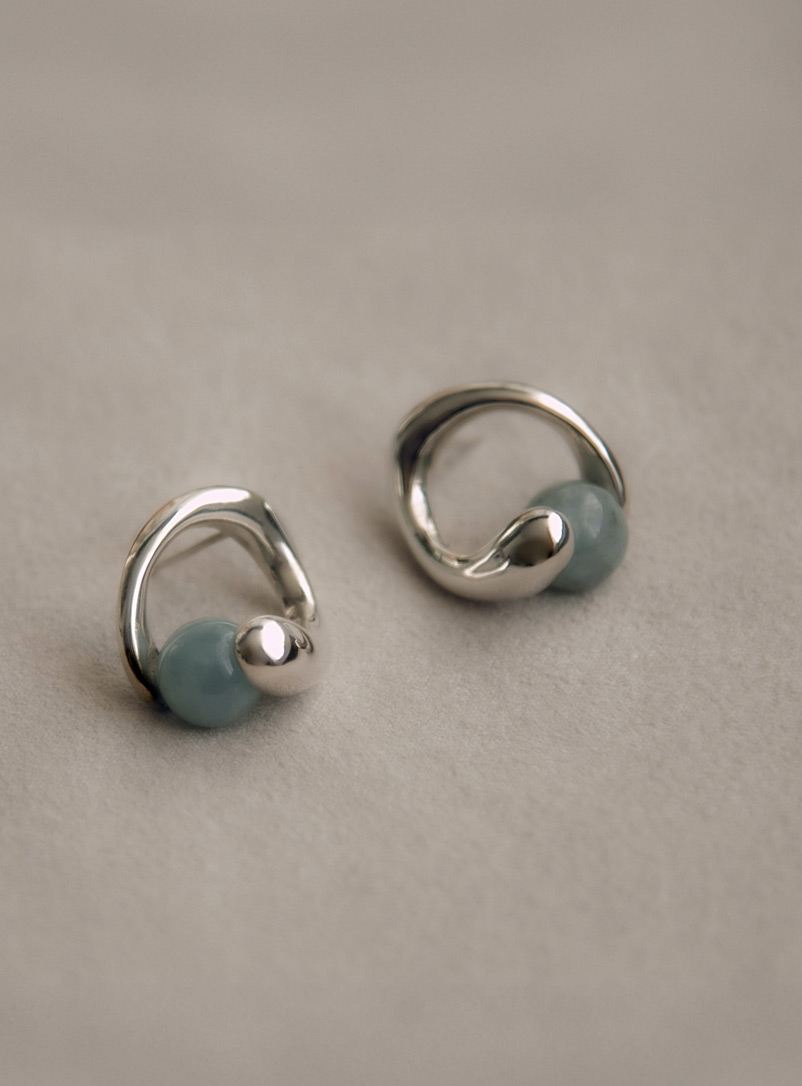 VIMERIA Silver Eilych recycled silver earrings