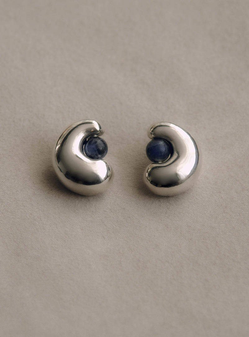 VIMERIA Blue Ulis recycled silver earrings