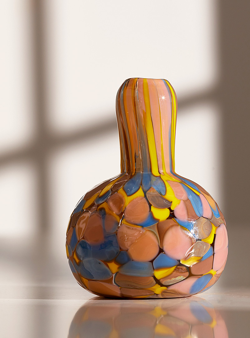 Maria Ida Designs Dusky Pink Glass blown mini bud vase From 6 to 9 cm tall