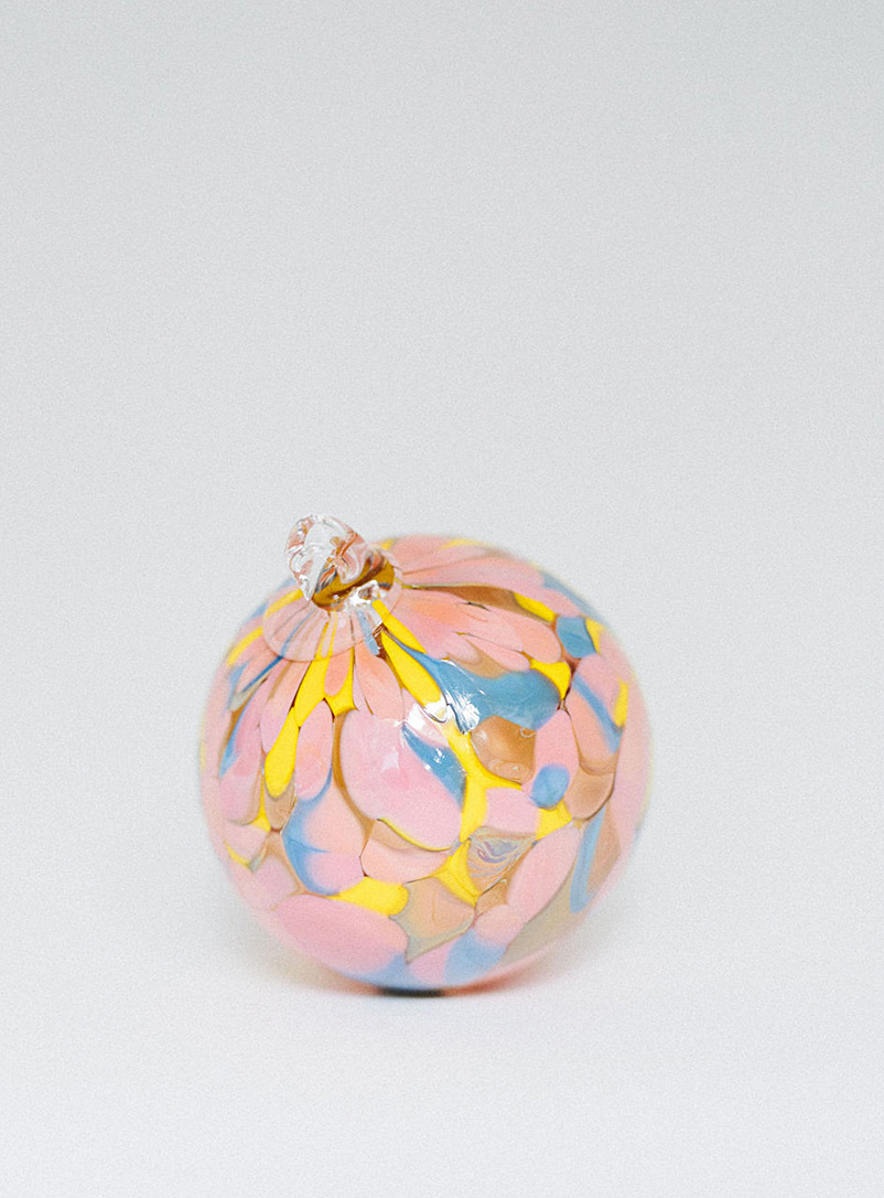 Maria Ida Designs Dusky Pink Festive blown glass ornament