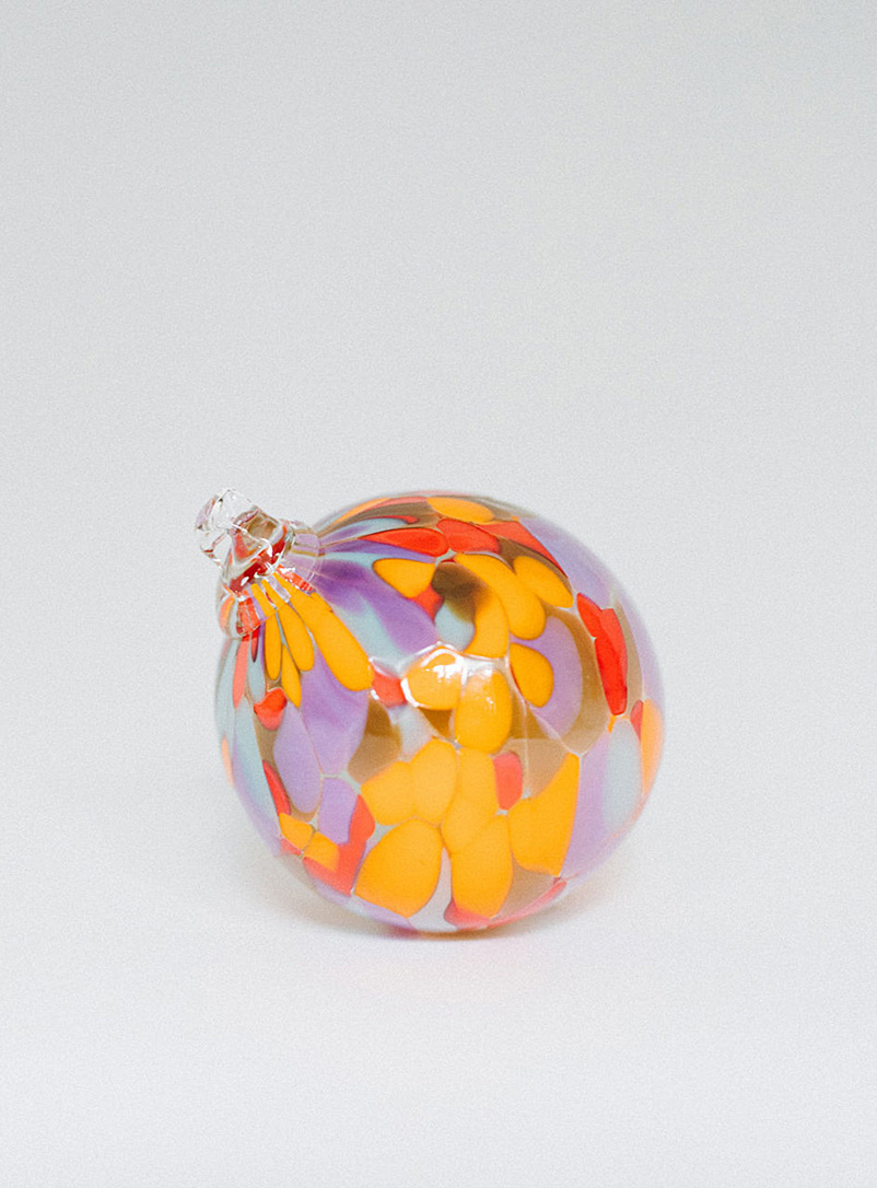 Maria Ida Designs Orange Festive blown glass ornament