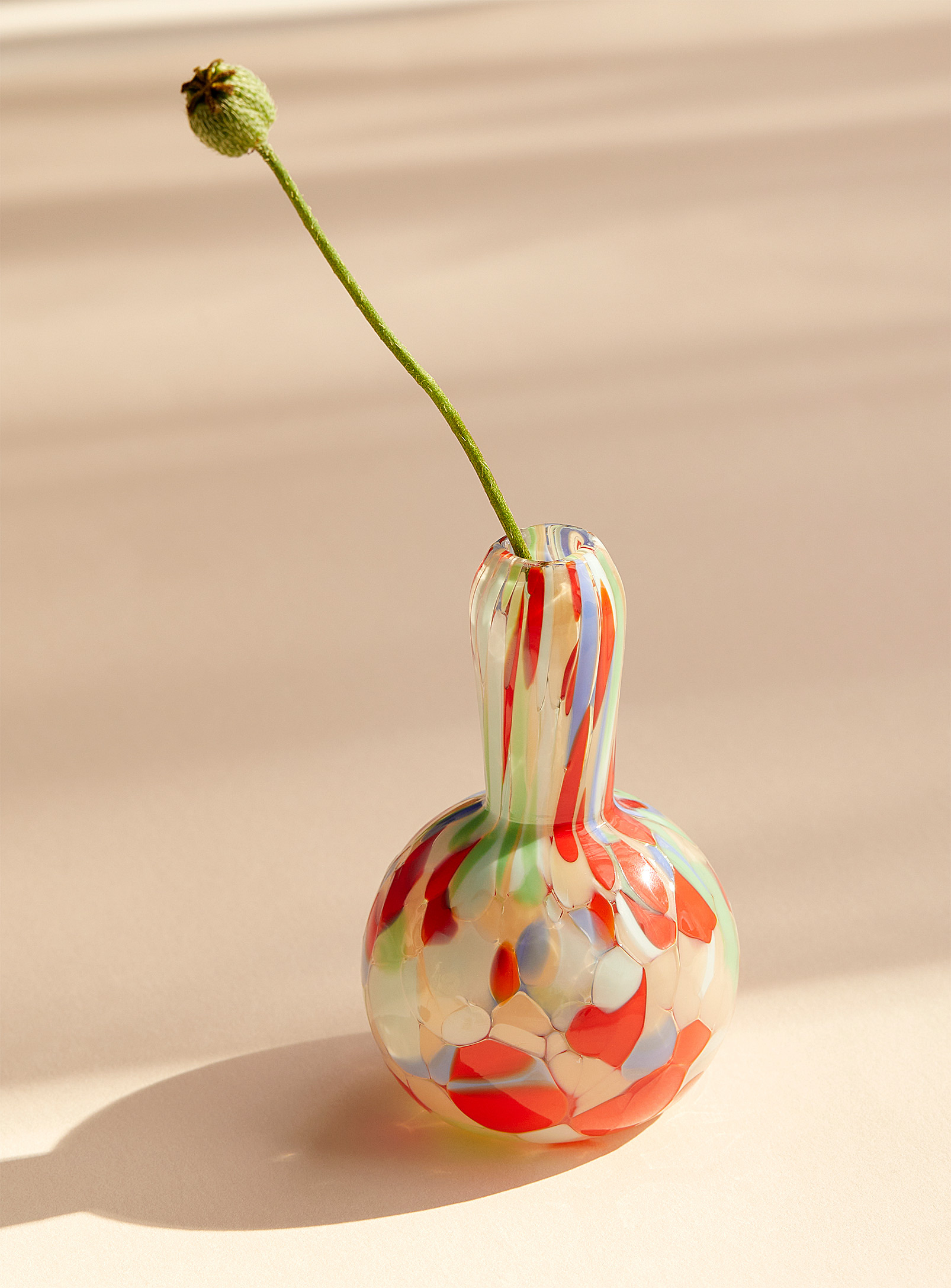 Maria Ida Designs Glass Blown Mini Bud Vase From 6 To 9 Cm Tall In Marine Blue