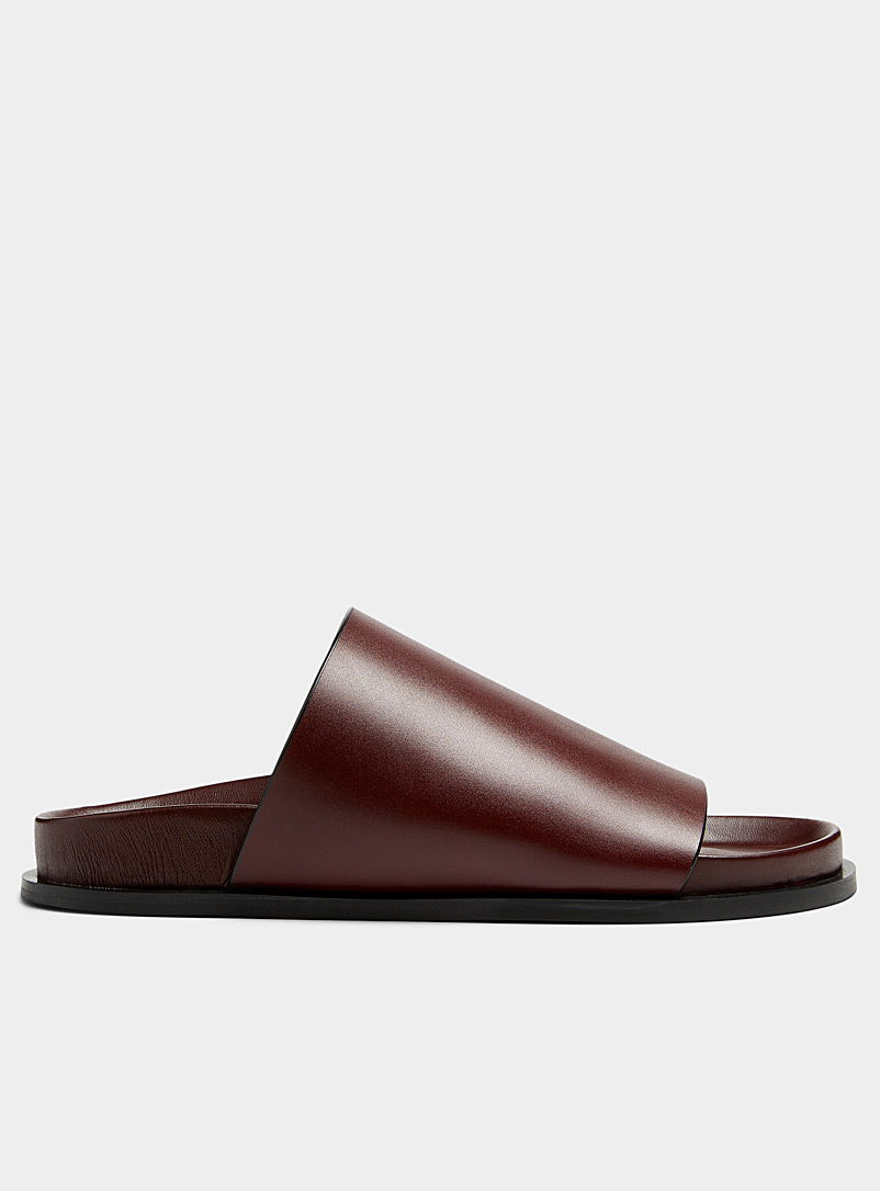 A.EMERY Brown Luca broad strap slides Women for women