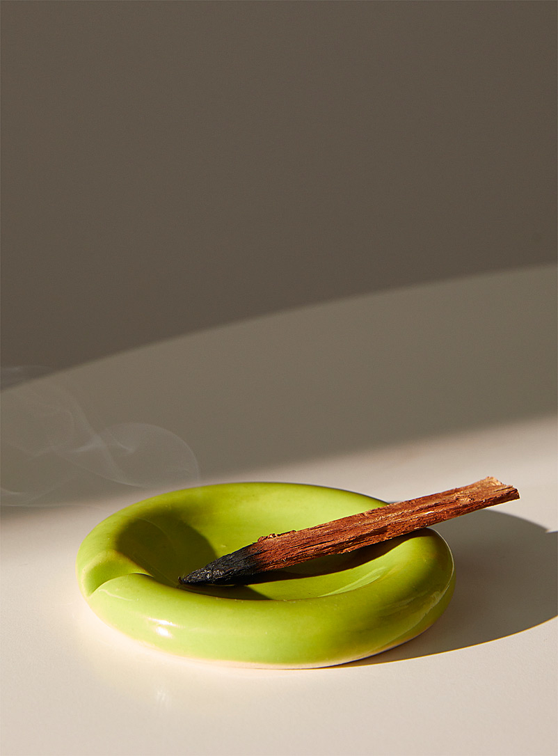 Nightshift Ceramics Lime Green Bubble ashtray