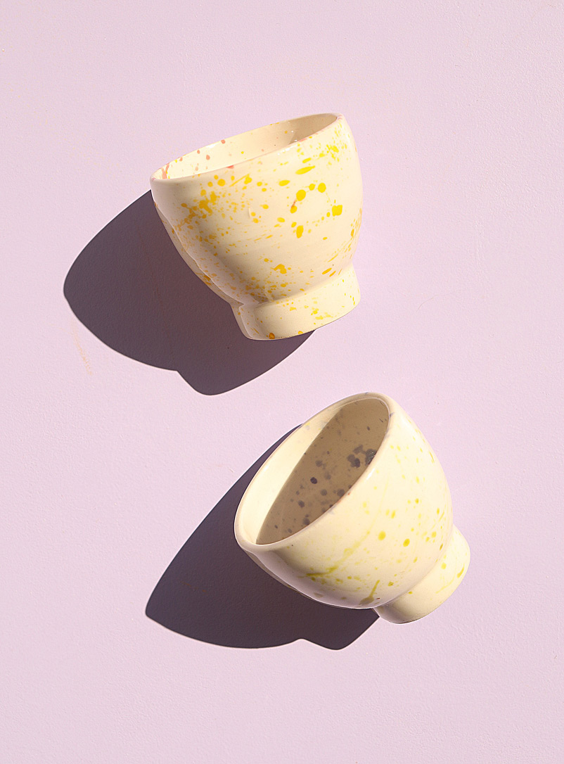 Nightshift Ceramics: Les petites tasses Viva Ensemble de 2 Rose