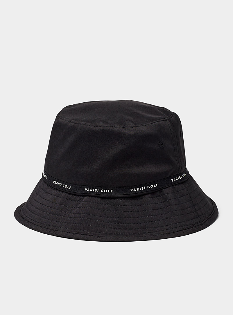 Logo trim bucket hat, Parisi Golf, Caps