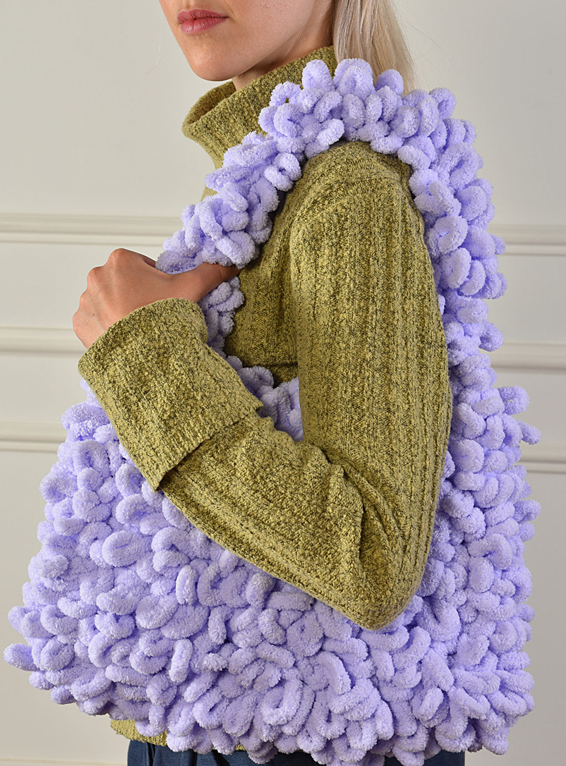 Çanta Lilacs Chenille knit handbag Fabrique 1840 exclusive single originals