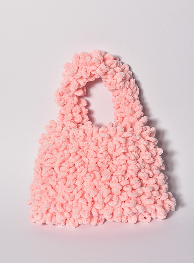 Çanta Peach Chenille knit handbag Fabrique 1840 exclusive single originals