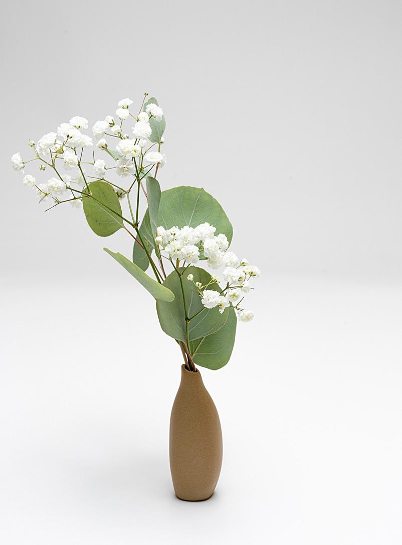 Doux Studio Brown Bottle mini bud vase 8 cm tall