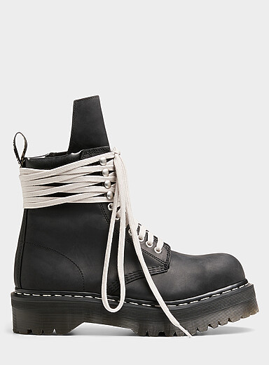 Rick Owens Black Quad steel-toe boots Men for men