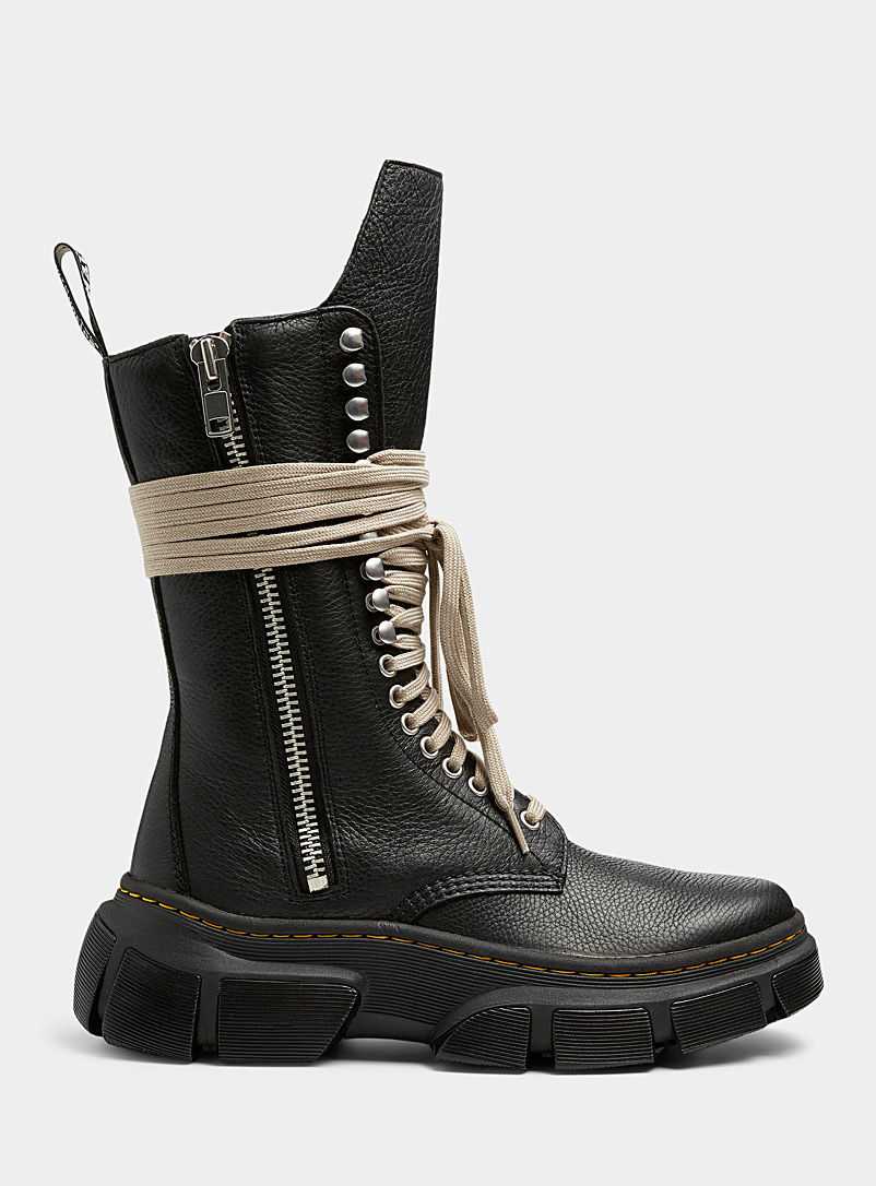 Rick Owens Black 1918 DMXL tall leather boots Men for men