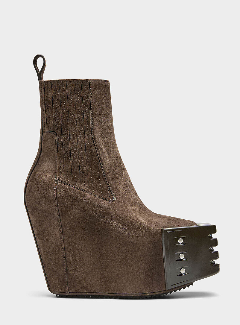 Bottes Compensées Bionica Roker En Cuir Marron - Pointure 38 (7 US) - Isolées, Style Hiver