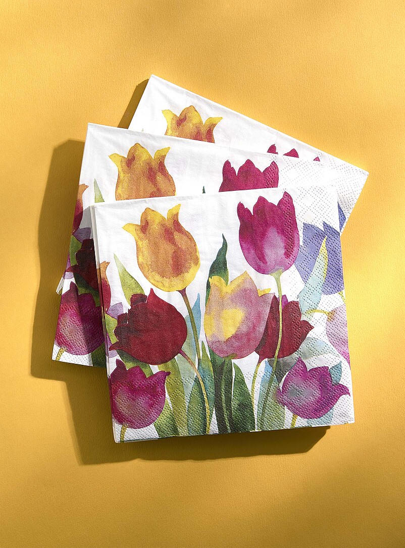 Tulip field paper napkins 16.5 x 16.5 cm. Pack of 25. | Simons Maison ...