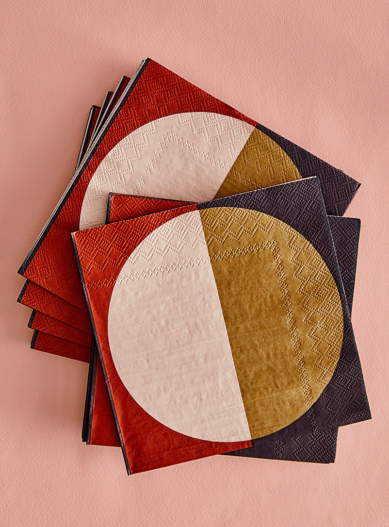 Simons Maison: Les serviettes en papier Viitta 16,5 x 16,5 cm. Paquet de 20. Assorti