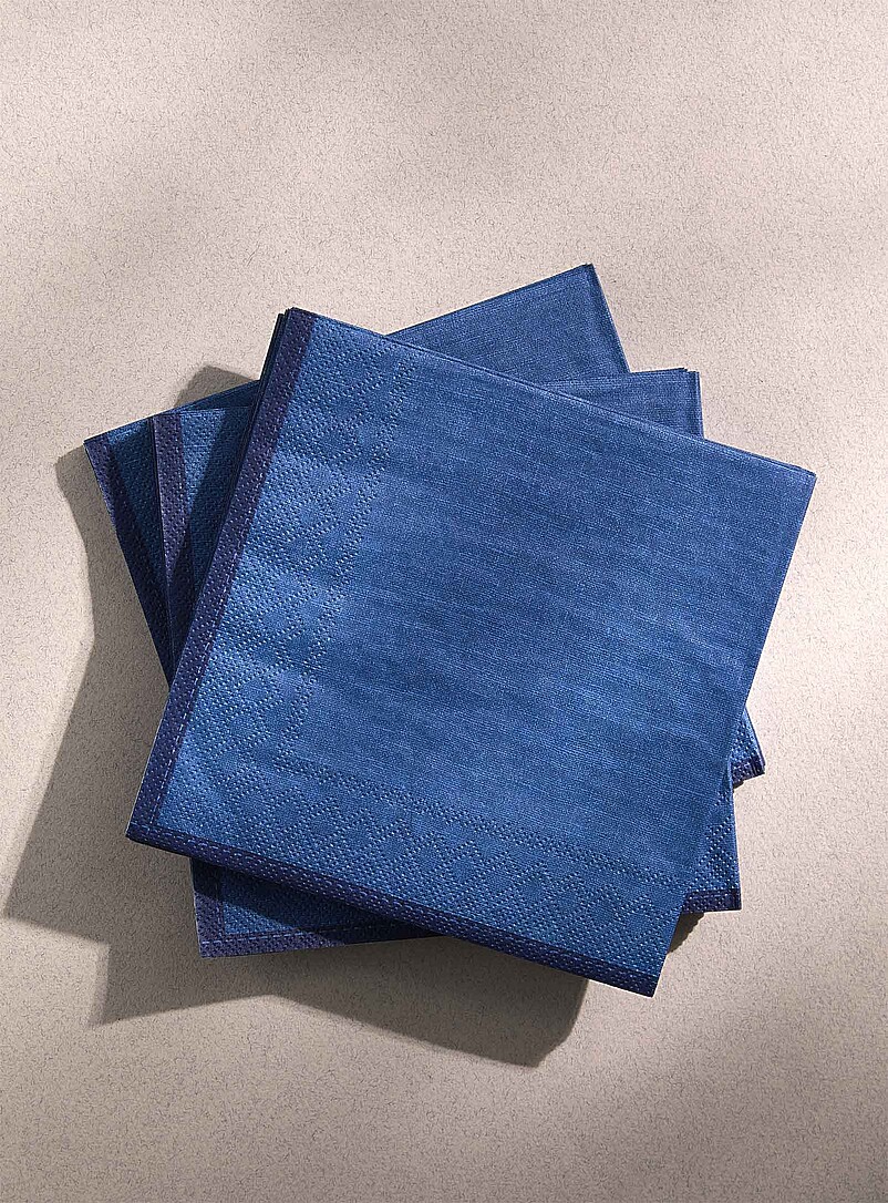 Plain Paper Napkins 16.5 X 16.5 Cm. Pack Of 25.
