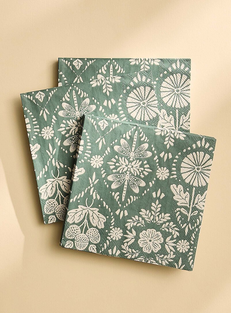 Ornamental Underbrush Paper Napkins 16.5 X 16.5 Cm. Pack Of 20.