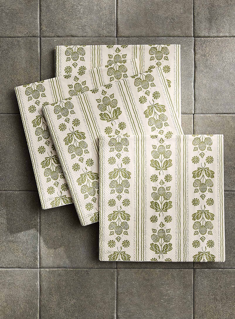 Autumn Oak Paper Napkins 16.5 X 16.5 Cm. Pack Of 20.