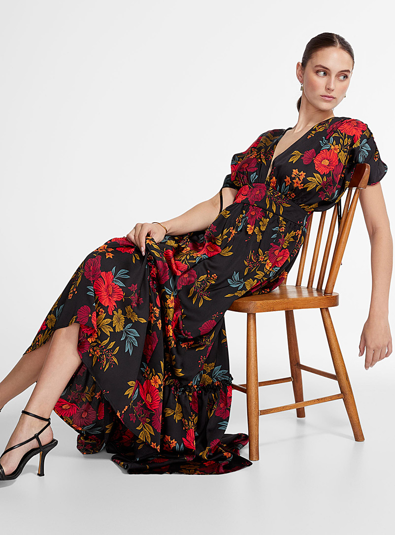 Simons Ruffle Robe Robes longues et Robes maxi pour Femme | Simons Canada