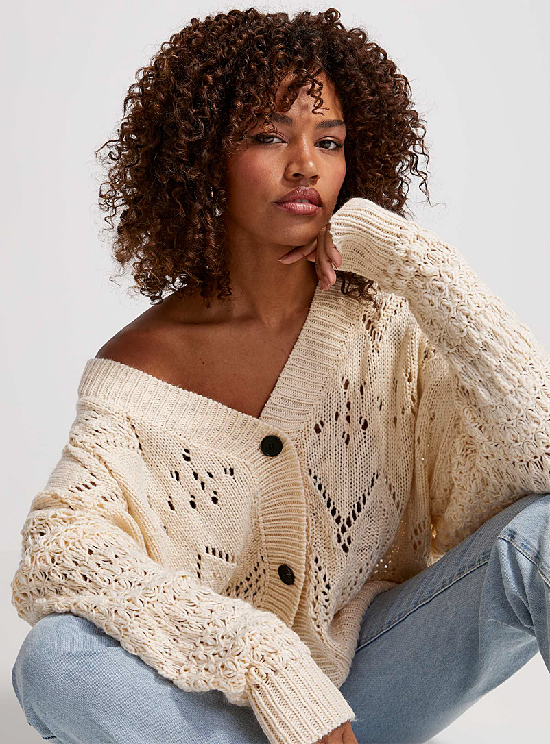 Pointelle knit oversized cardigan | | Shop Women's Sweaters Simons