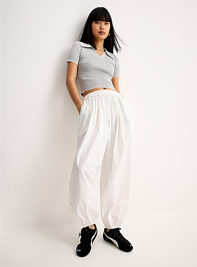 Le jogger ballon toile craquante