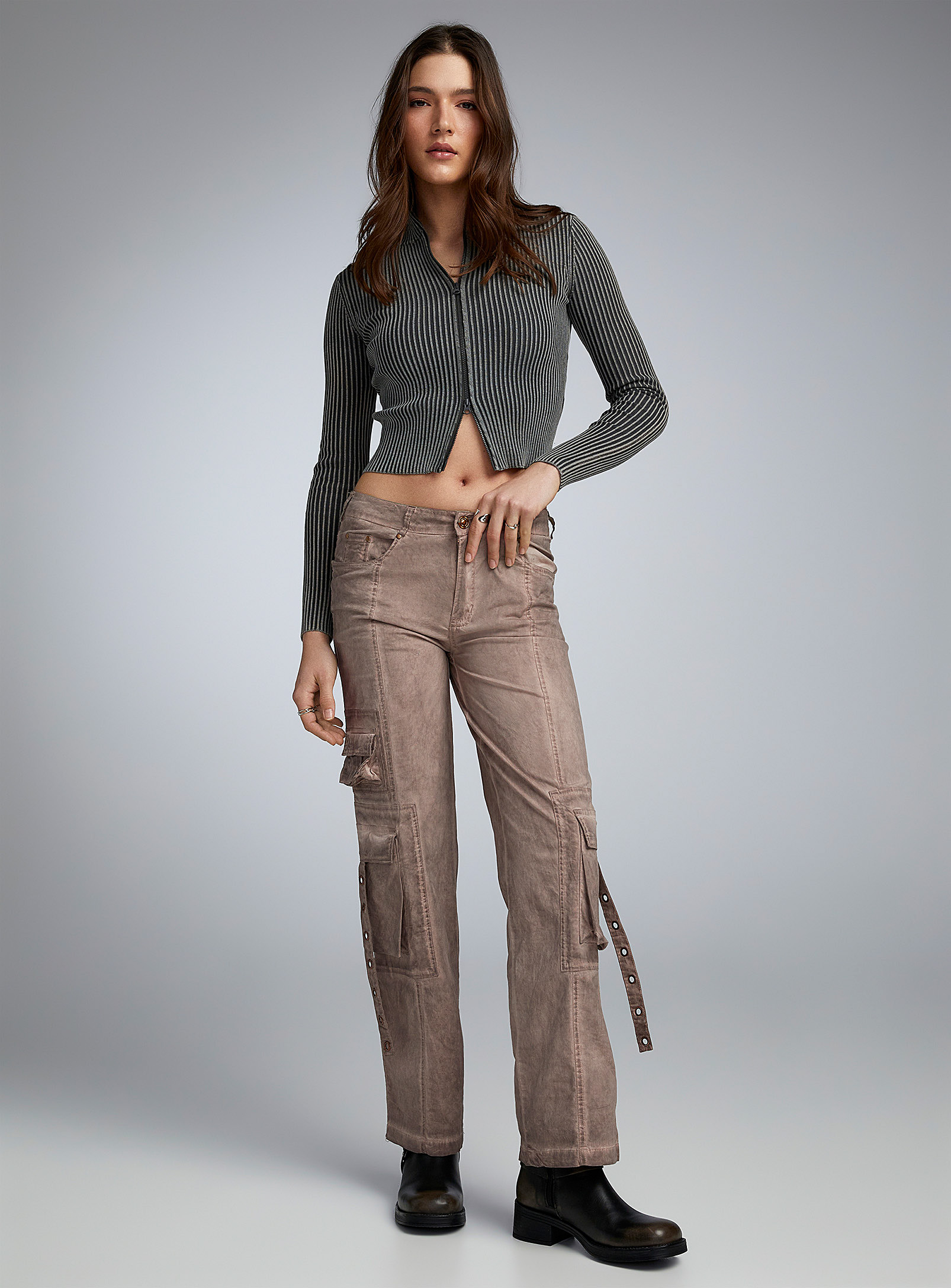 Twik Faded Cargo Straight-leg Pant In Sand