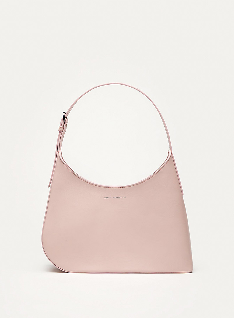 WANT Les Essentiels Pink Arch minimalist leather baguette bag for error
