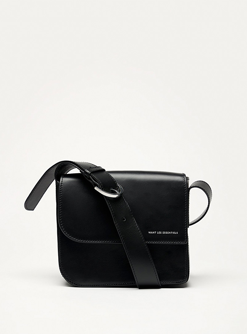 WANT Les Essentiels Black Arch leather camera bag for error