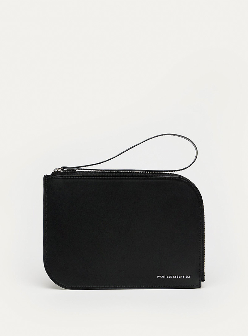 WANT Les Essentiels Black Arch leather cosmetics case for error