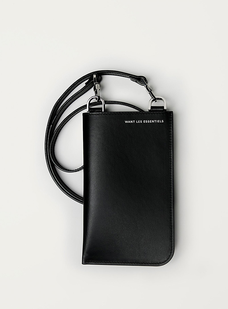 WANT Les Essentiels Black Arch leather phone clutch for error