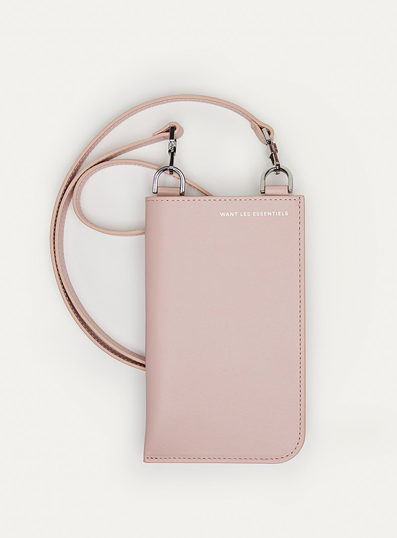 WANT Les Essentiels Pink Arch leather phone clutch for error