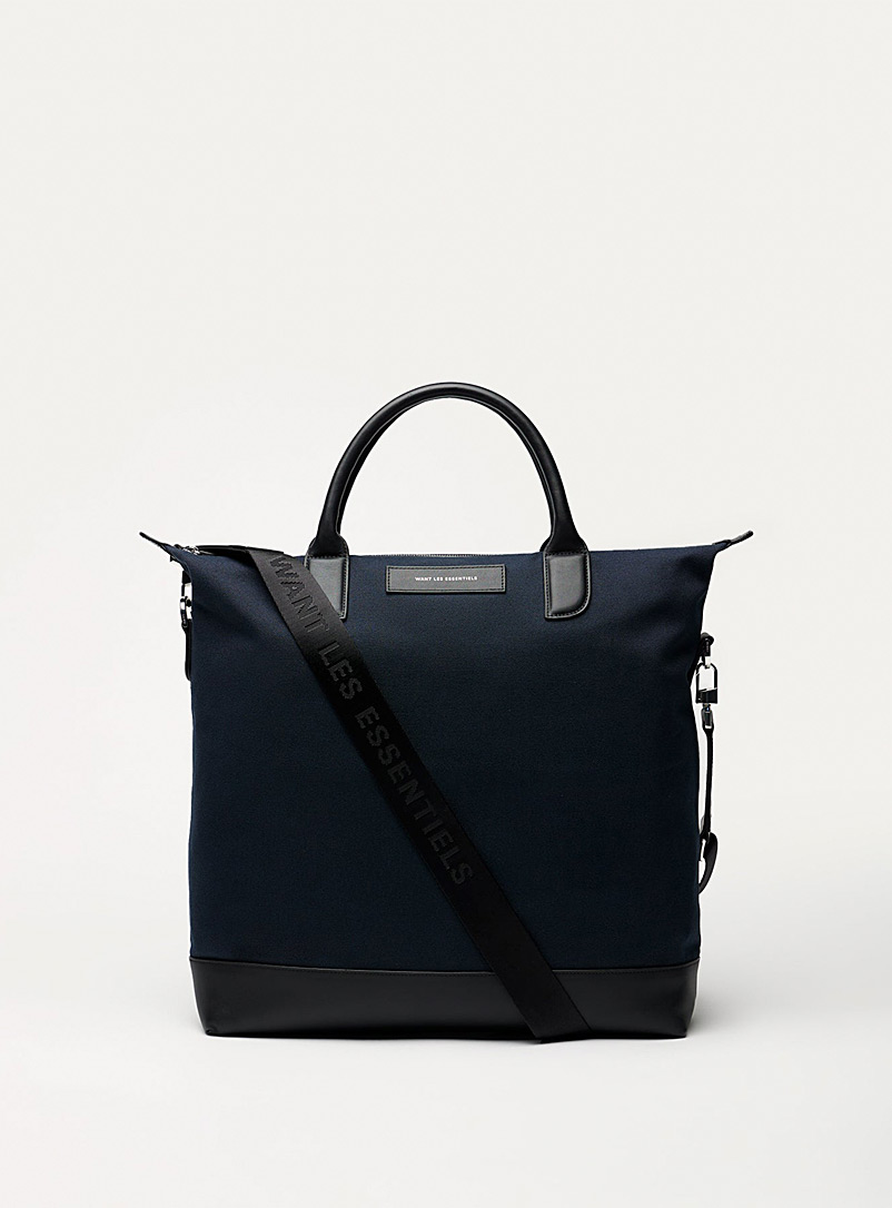 WANT Les Essentiels Navy/Midnight Blue O'Hare organic cotton tote for error