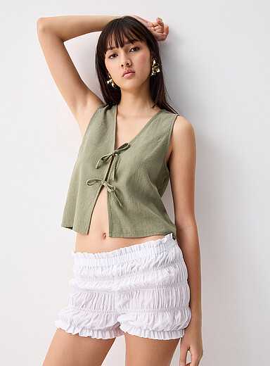 Tie-up reversible cami