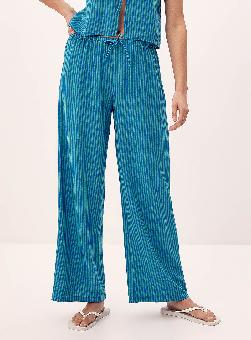 Patterned linen-blend wide-leg pant | Twik | Shop Women%u2019s
