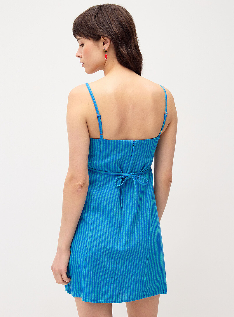Twik: La robe dos &agrave; nouer motifs Ivoire - Beige cr&egrave;me pour femme