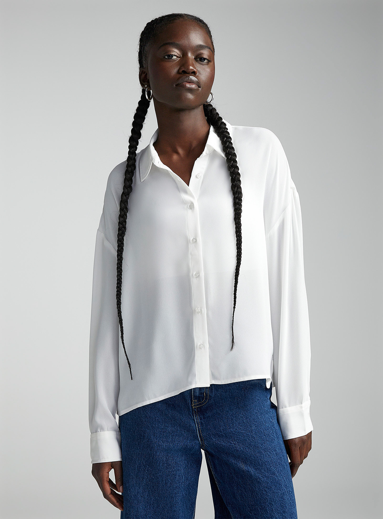 Twik Sheer Voile Blouse In White