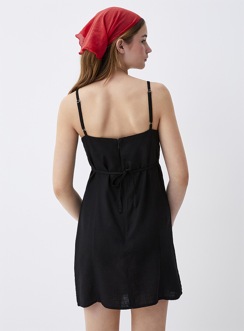 Square-neck touch of linen dress product image 3