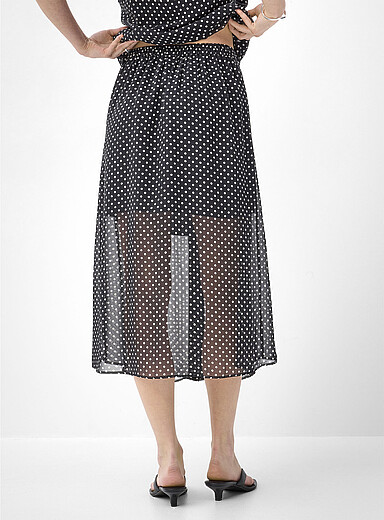 Sheer chiffon button-front midi skirt product image 4