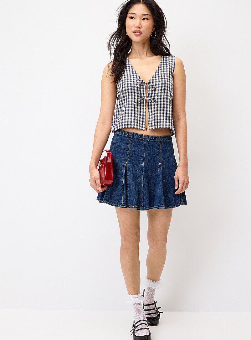 Printed tie-front cami product image 2