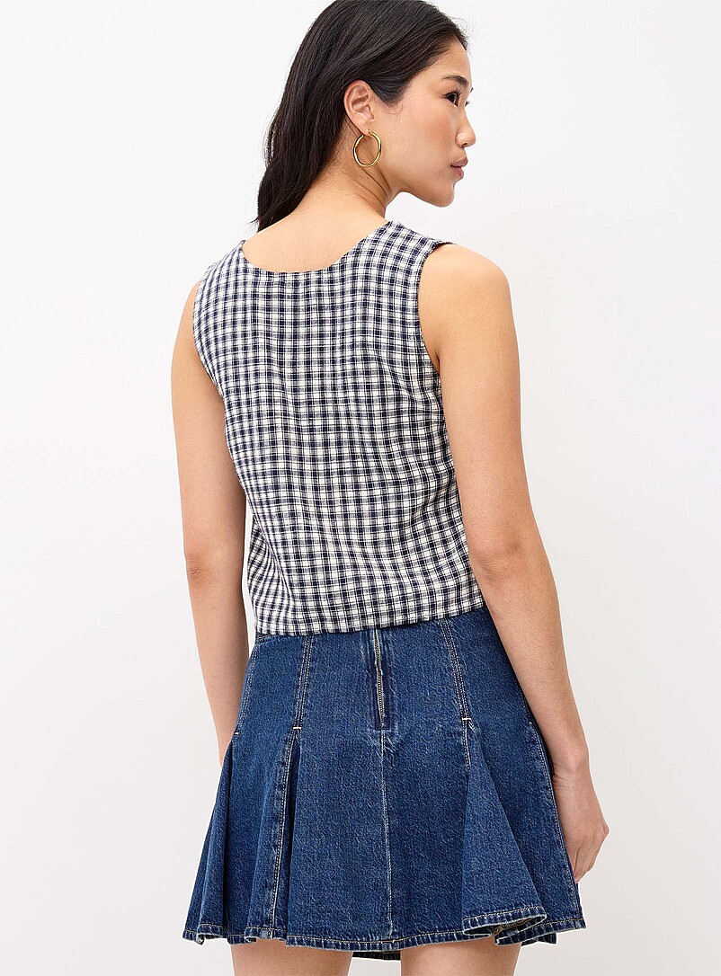 Printed tie-front cami product image 3