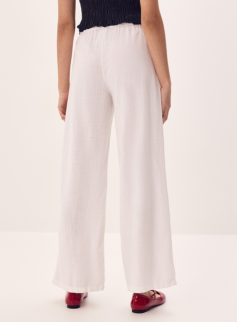 Viscose and linen wide-leg pant product image 3